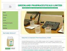 Tablet Screenshot of greenlandpharma.com